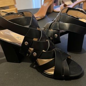 Andrew Geller Black Sandal Heels